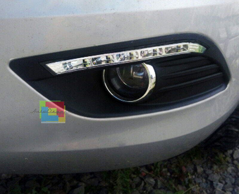 FORD FOCUS MK2 2008-2012 LIFT FOG LIGHT GRILLES LED DAYTIME RUNNING LIGHTS 6000K
