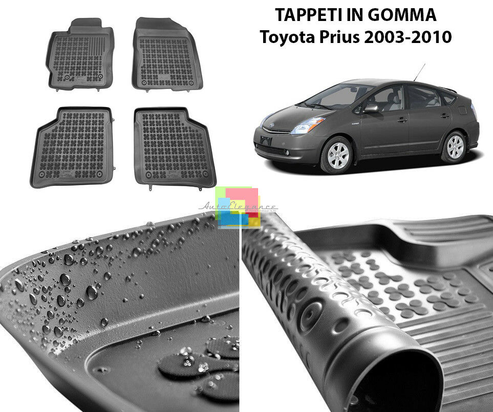 TOYOTA PRIUS 2003-2010 TAPPETINI AUTO IN GOMMA - TAPPETI TOP QUALITA -1
