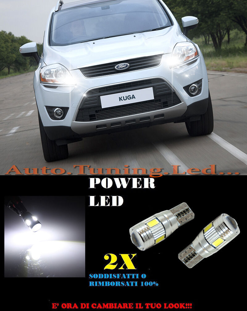POSITION LIGHTS FORD KUGA 2008-2014 CANBUS T10 WHITE 6 LED W5W SUPER QUALITY
