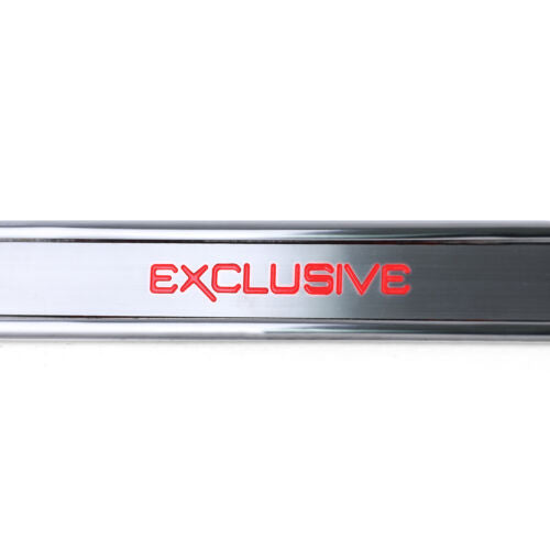 Battitacco in acciaio inox illuminati ESCLUSIVO rosso brillante per tutti AUTOELEGANCERICAMBI