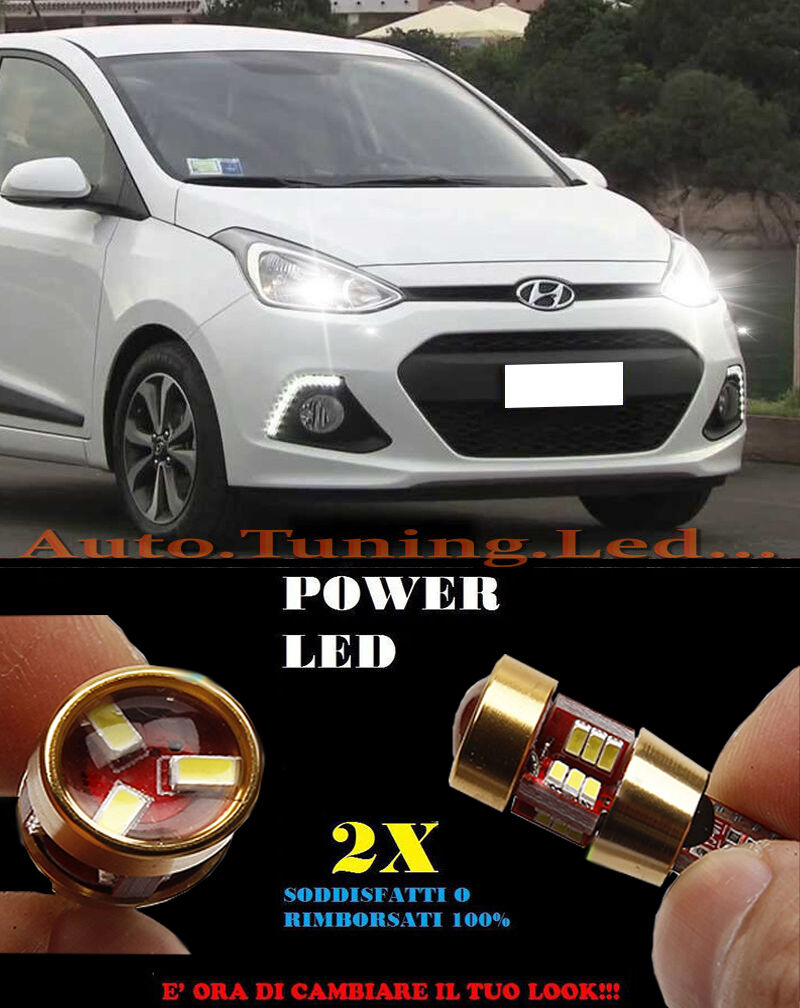 LUCI POSIZIONE HYUNDAI i10 2013+ CANBUS T10 BIANCO 27 LED SUPER QUALITA
