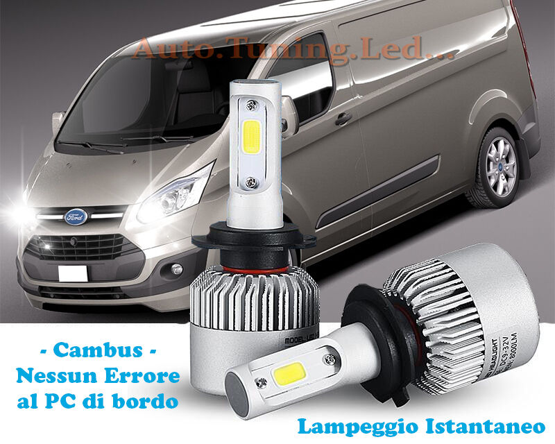 LAMPADE ABBAGLIANTI POSIZIONE DRL FORD TRANSIT CUSTOM 2012+ ISTANTANEO CREE
