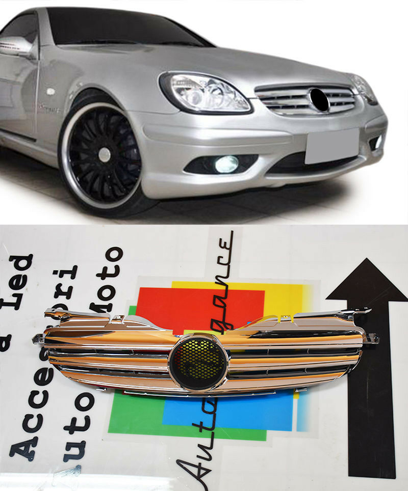 FRONT GRILLE MERCEDES SLK R170 96-04 CHROME GRILLE AMG DESIGN