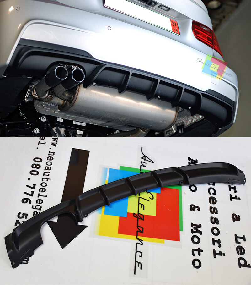 BMW SERIE 3 F30 2011+ DIFFUSORE DOPPIA USCITA SOTTO PARAURTI LOOK M-PERFORMANCE AUTOELEGANCERICAMBI