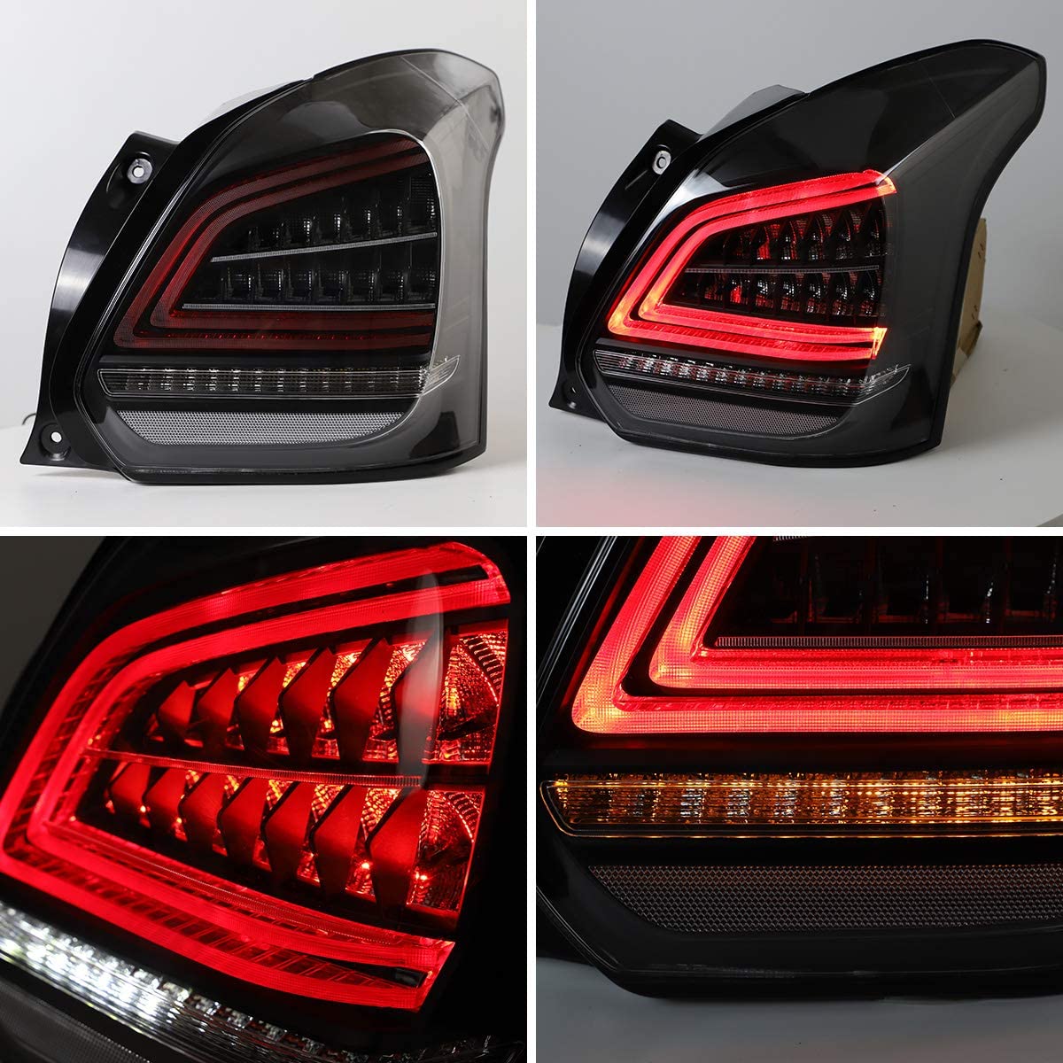 SUZUKI SWIFT V 2018+ BLACK FULL LED REAR LIGHTS DYNAMIC INDICATORS