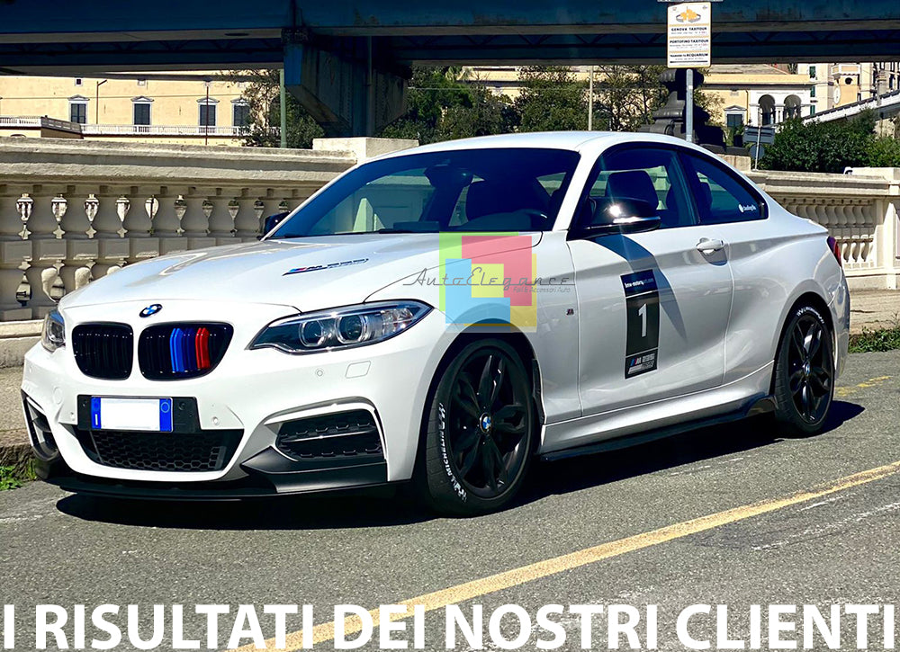 BMW SERIE 2 F22 F23 2014+ SPOILER SPLITTER SOTTO MINIGONNE ABS TUNING AUTOELEGANCERICAMBI