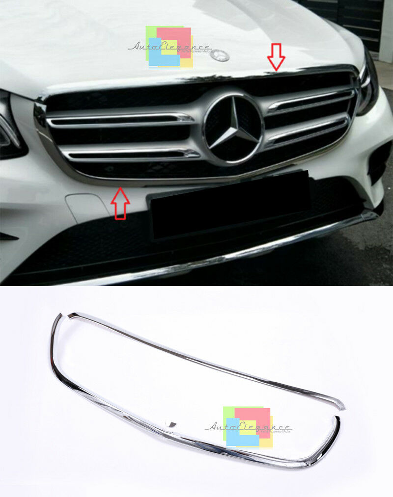 MERCEDES GLC X253 2014+ CHROME FRONT GRILLE FRAME TRIM 3M