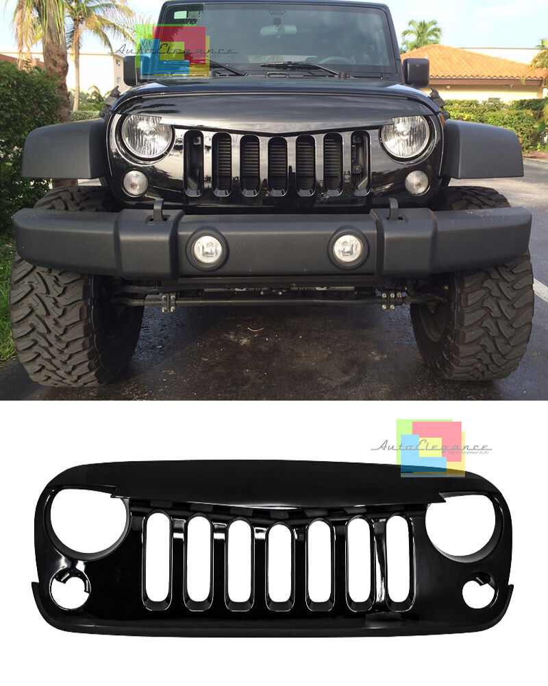 GRIGLIA ANTERIORE NERA Jeep Wrangler JK / Rubicon JK 07-17 DESIGN ANGRY BIRD