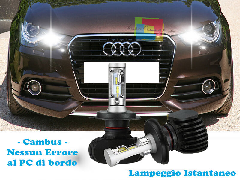 LAMPADE ABBAGLIANTI LAMPEGGIO ISTANTANEO A LED AUDI A1 2010+ CREE