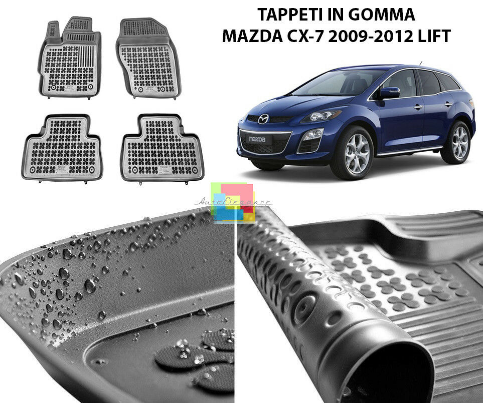 MAZDA CX-7 2009-2012 LIFT TAPPETINI AUTO IN GOMMA - TAPPETI TOP QUALITA -1-