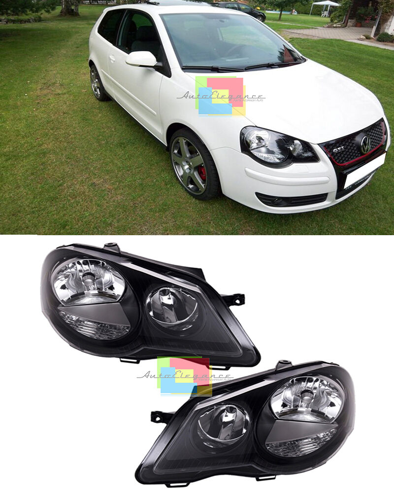VW POLO 9N3 2005-2009 GTI DESIGN HEADLIGHTS H7 / H1 HEADLIGHT MOUNT