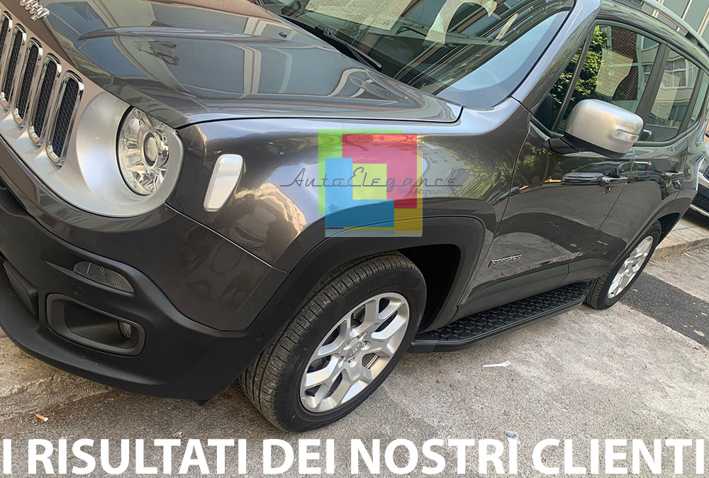 PEDANE LATERALI JEEP RENEGADE 2014 AL 2021 SOTTO PORTA ANTISCIVOLO NERE - NEW -1