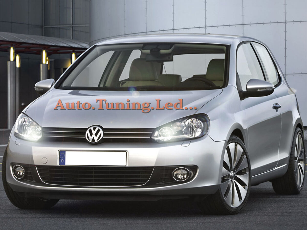 COPPIA LUCI POSIZIONI VW GOLF 6 08 - 11 CANBUS T10 W5W BIANCO GHIACCIO LED AUTOELEGANCERICAMBI