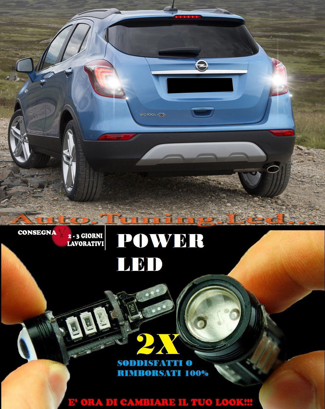 OPEL MOKKA 6000K LAMPADE RETROMARCIA A LED T15 W16W CANBUS NO ERROR