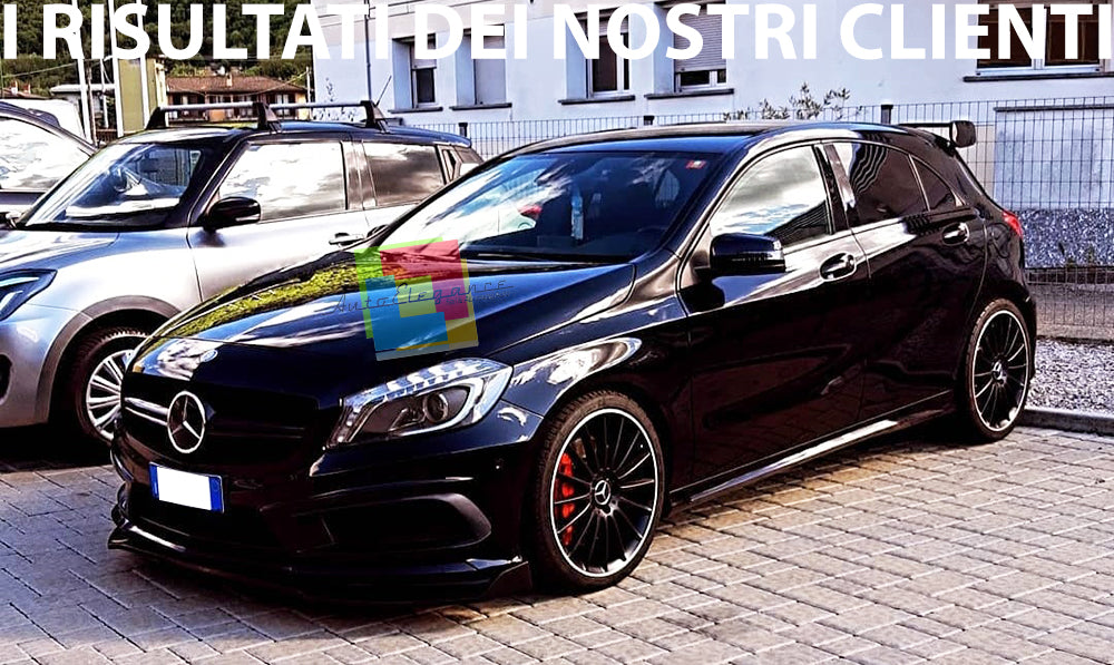 MERCEDES A-CLASS W176 UNDER BUMPER SPLITTER FRONT SPOILER ABS GLOSSY BLACK