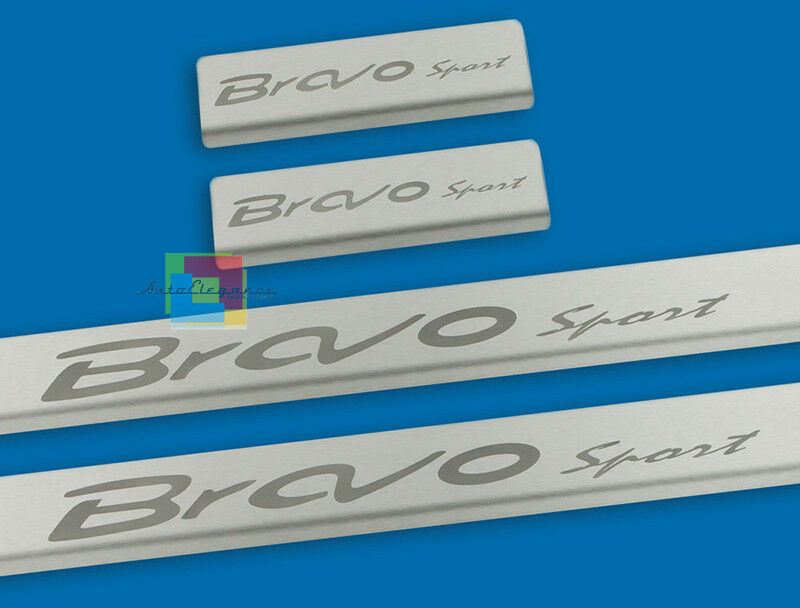 FIAT BRAVO II 2006 ONWARDS CHROME ADHESIVE DOOR SILL SPORTS LOOK 4 PIECES
