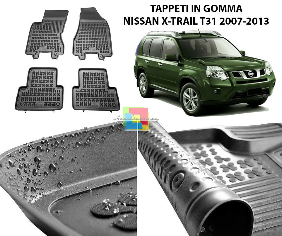 NISSAN X-TRAIL T31 2007-2013 TAPPETINI AUTO IN GOMMA - TAPPETI TOP QUALITA -1-