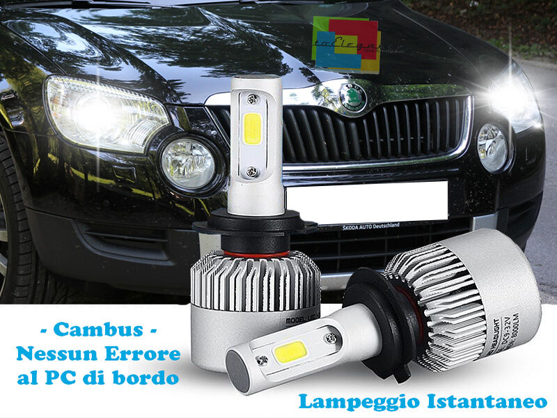 LAMPADE ABBAGLIANTI ANABBAGLIANTI LED SKODA YETI 2009-2013 ISTANTANEO CREE ---