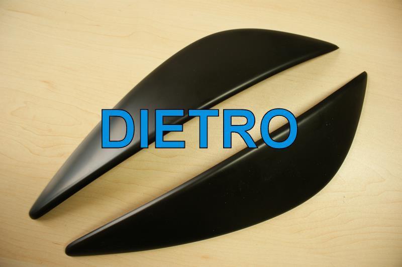 Eyebrows for OPEL ASTRA H GTC front+rear 05-10 ABS Plastic headlight eyelids