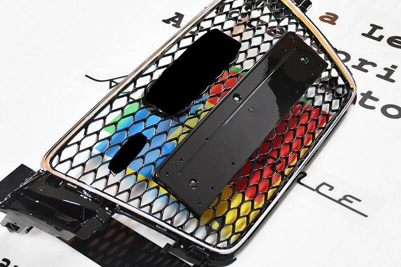 GRIGLIA ANTERIORE AUDI A5 2007-2011 CALANDRA LOOK RS5 NIDO D'APE BORDO CROMATO