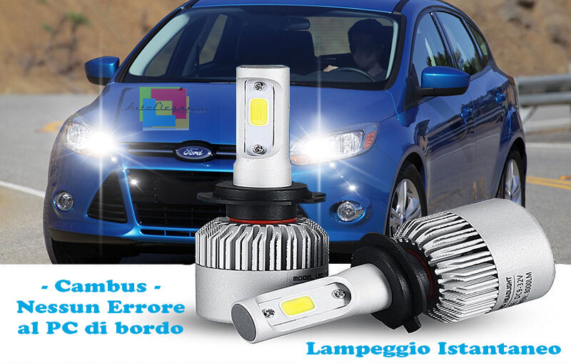 LAMPADE ABBAGLIANTI LED FORD FOCUS 2011-2014 CANBUS LAMPEGGIO ISTANTANEO