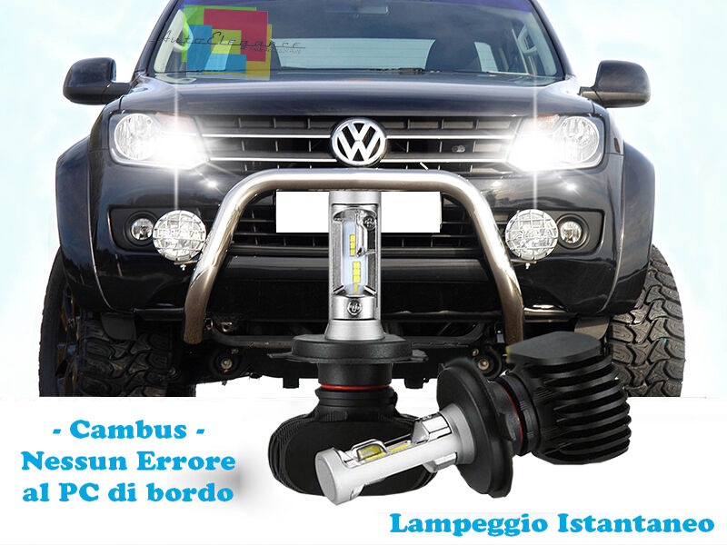 LAMPADE ABBAGLIANTI LAMPEGGIO ISTANTANEO A LED VW AMAROK 2010+ CREE