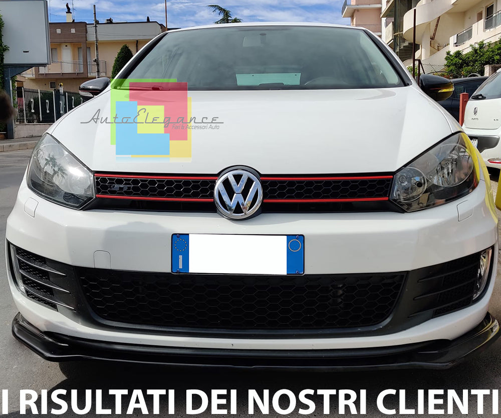 VW GOLF 6 GTI UNDER FRONT BUMPER ABS SPORT LOOK BLACK SPLITTER BLADE