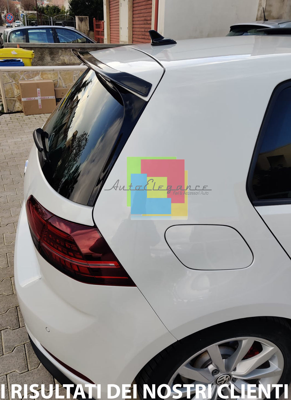 VW GOLF 7 STANDARD 2012-2016 ADDITIONAL REAR ROOF SPOILER ABS LOOK BLACK