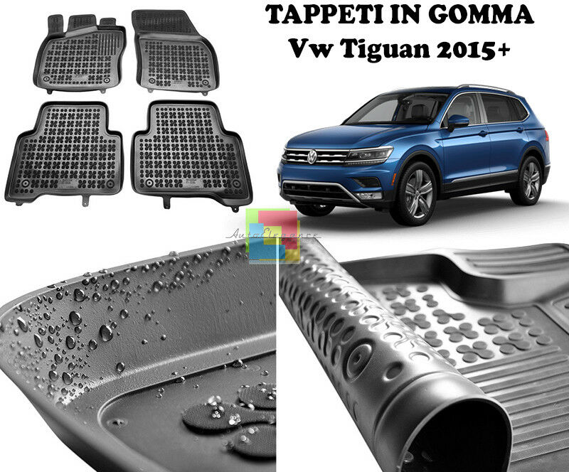 VW TIGUAN 2015 IN POI TAPPETINI AUTO IN GOMMA - TAPPETI TOP QUALITA -1-