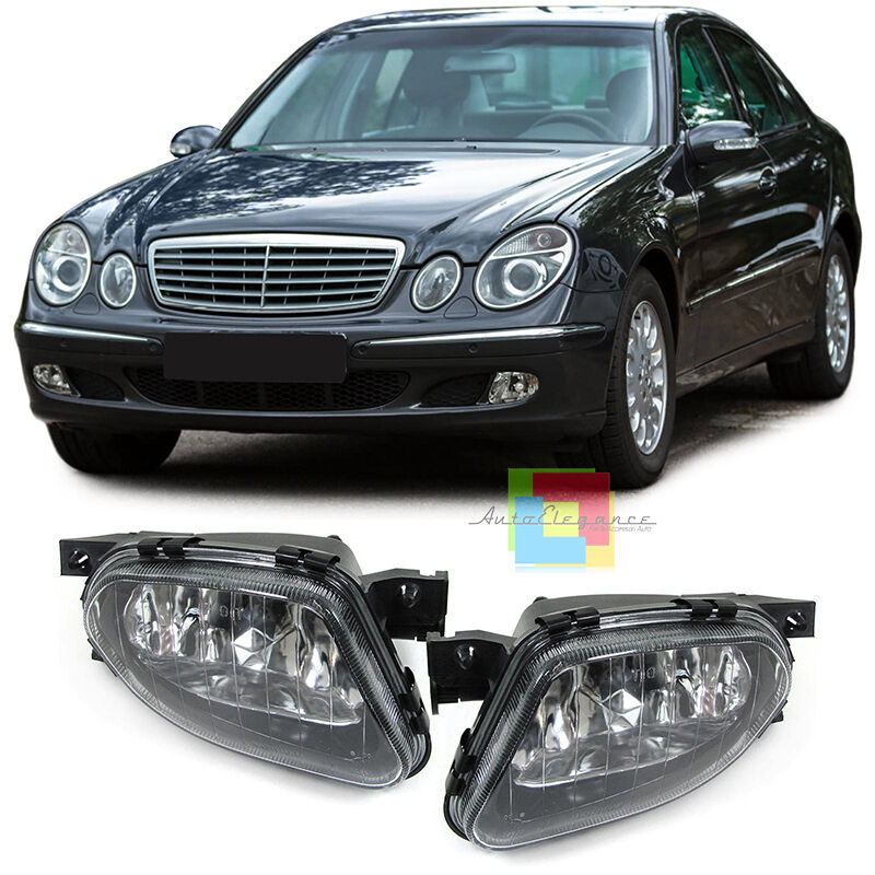 FARI FENDINEBBIA TRASPARENTE + LAMPADINE H11 PER MERCEDES CLASSE E W211 02-06