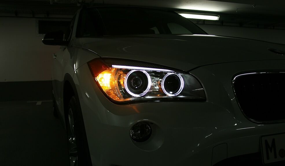 LUCI POSIZIONI BMW E90 LED CREE RESISTENZA CANBUS 6000K ANGEL EYES SERIE 3