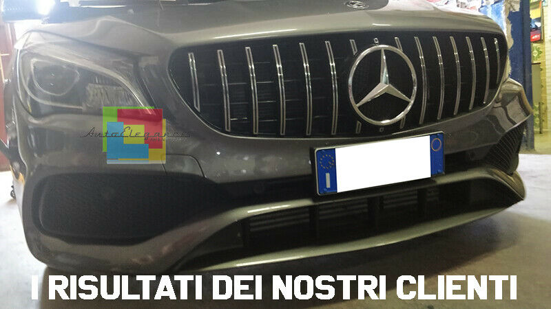 MERCEDES CLA W117 2013 AL 2016 GRIGLIA ANTERIORE AMG PANAMERICANA PROFILI CROMAT
