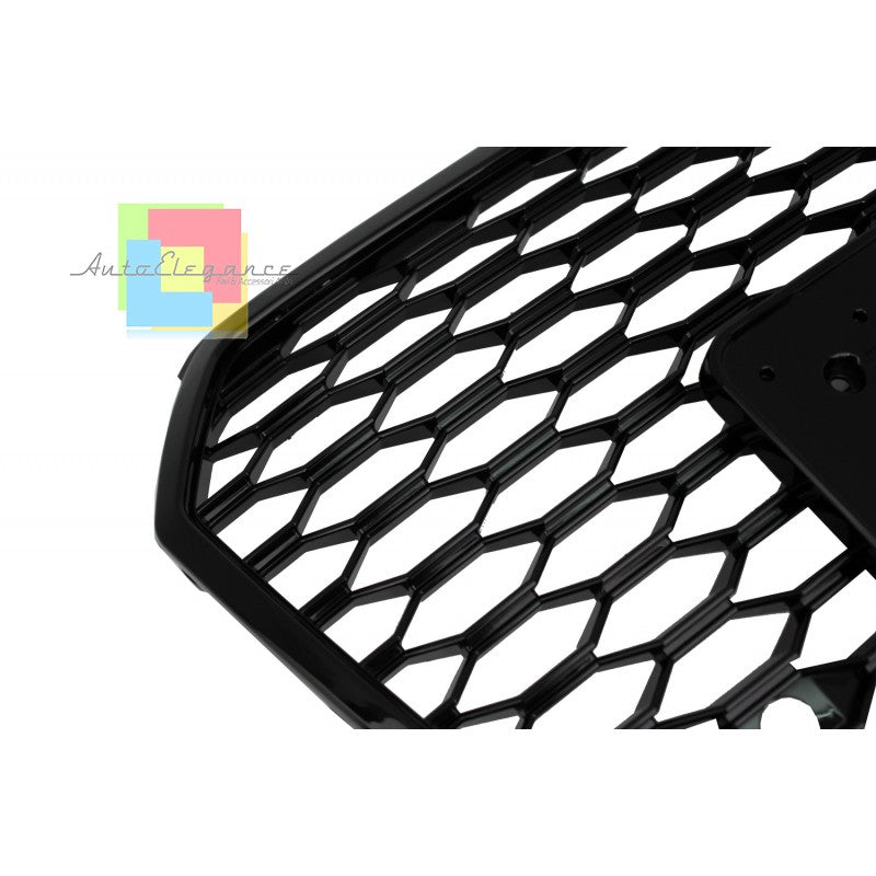 AUDI A7 2015-2018 LIFT GRIGLIA ANTERIORE RS7 NIDO D'APE NERA NO LOGO AUTOELEGANCERICAMBI
