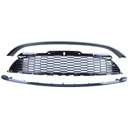 Gloss Black Sport Radiator Grille 3 Piece Set for Mini Cooper R56 Cabrio R57 06-09
