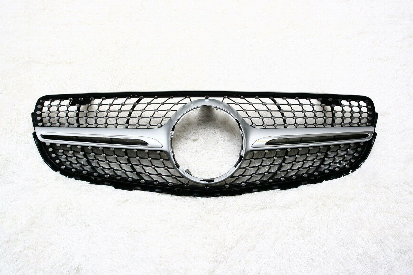 GRIGLIA ANTERIORE MERCEDES GLC C253 X253 DAL 2015+ PROFILI SATINATI MASCHERINA -