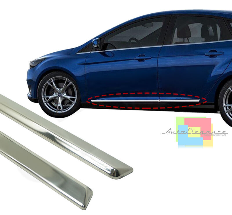 MODANATURE CROMATE LATERALI ADESIVE AUDI Q3 2012+ ACCIAIO INOX