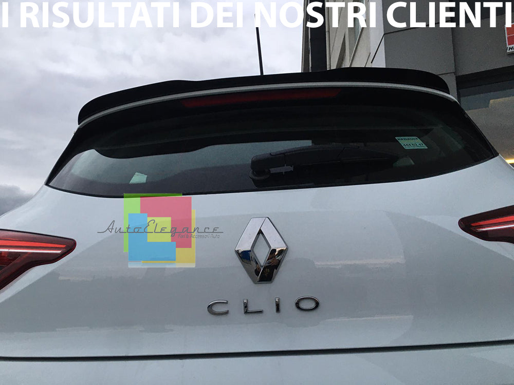 RENAULT CLIO 5 V 2019+ ALA AGGIUNTIVA SPOILER TETTO SPORTIVO ABS NERO LUCIDO