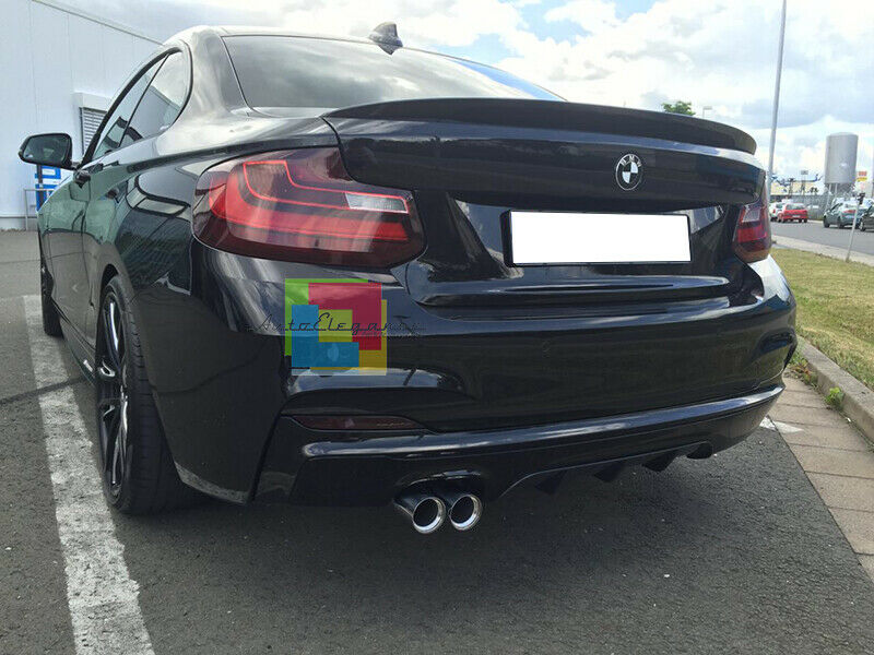 DIFFUSORE POSTERIORE ABS BMW SERIE 2 F22 F23 SOTTO PARAURTI M PERFORMANCE .-