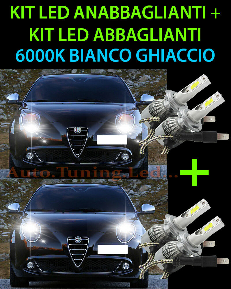 LED KIT HIGH BEAM & LOW BEAM LAMPS FOR ALFA ROMEO MITO 2008+ -.