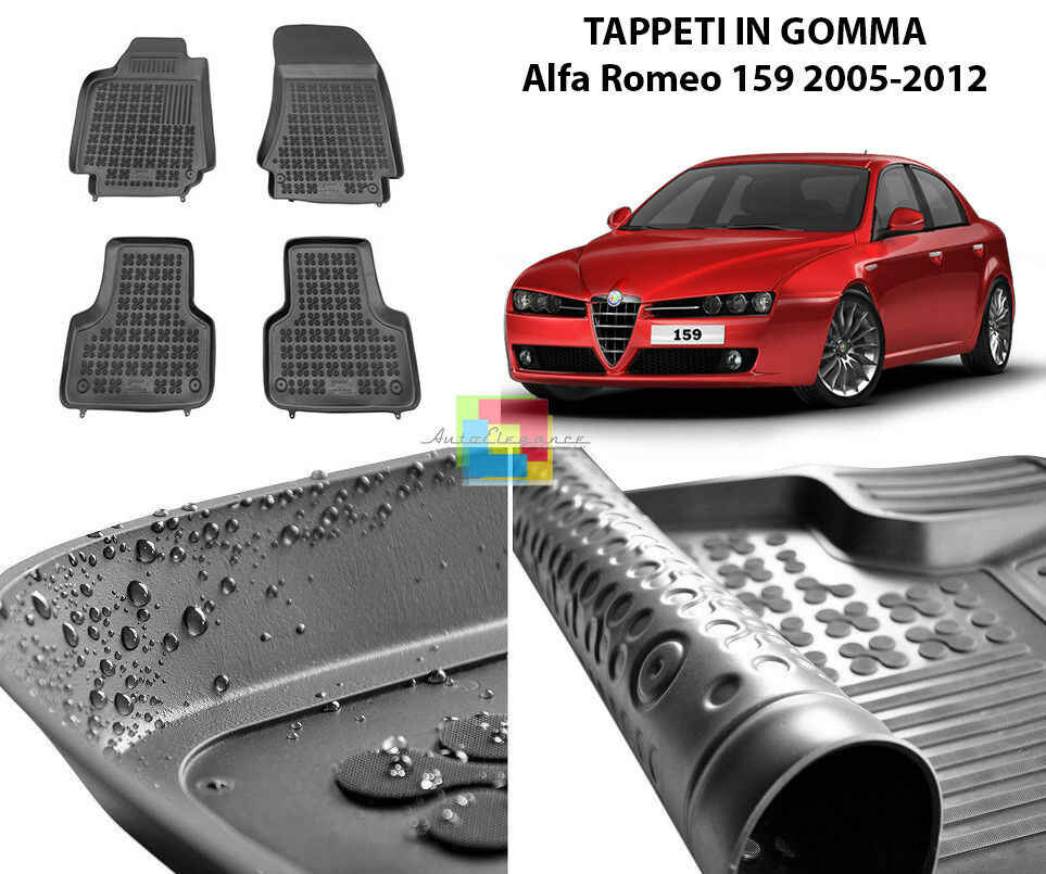 ALFA ROMEO 159 2005-2012 TAPPETINI AUTO IN GOMMA - TAPPETI TOP QUALITA -1 AUTOELEGANCERICAMBI