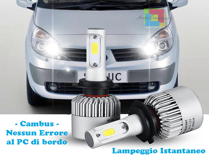 LED HIGH BEAM LAMPS RENAULT GRAND SCÉNIC 04-09 INSTANT FLASH 6000K