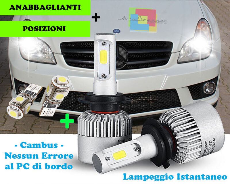 LED LOW BEAM LAMPS + T10 POSITIONS FOR MERCEDES CLS W219 CREE