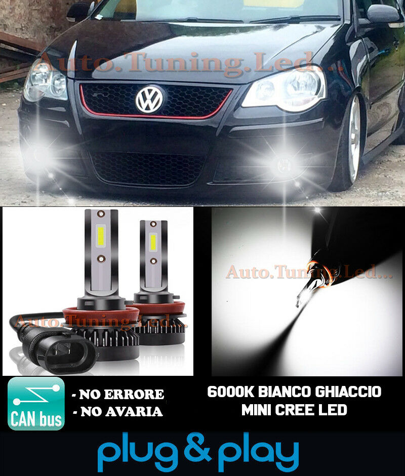 LAMPADE FENDINEBBIA A LED CREE VW POLO 9N CAMBUS BIANCO LUMEN