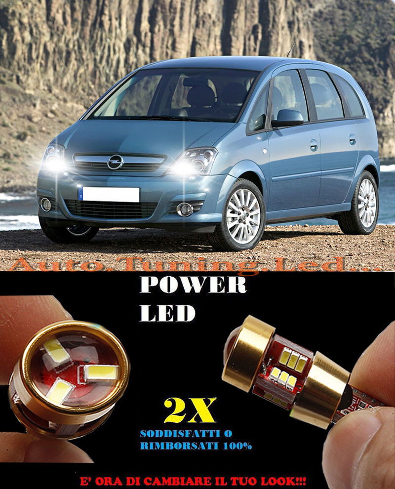 LUCI POSIZIONE OPEL MERIVA 2003-2010 CANBUS T10 BIANCO 27 LED SUPER QUALITA