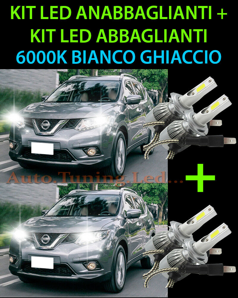LED HIGH BEAM & LOW BEAM LAMP KIT FOR NISSAN X-TRAIL 2013 ONWARDS -.