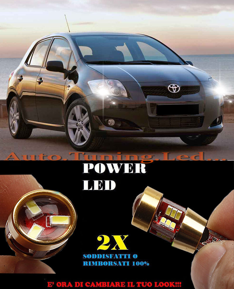 LUCI POSIZIONE TOYOTA AURIS 2007-2012 CANBUS T10 BIANCO 27 LED SUPER QUALITA