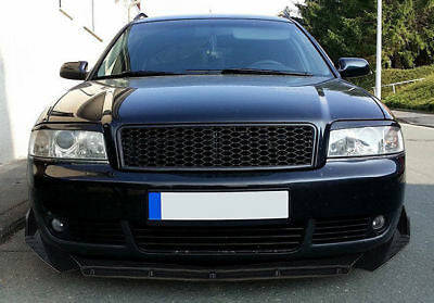 AUDI A6 C5 SPLITTER PARAURTI ANTERIORE NERO LUCIDO LOOK RS - 3P - AUTOELEGANCERICAMBI