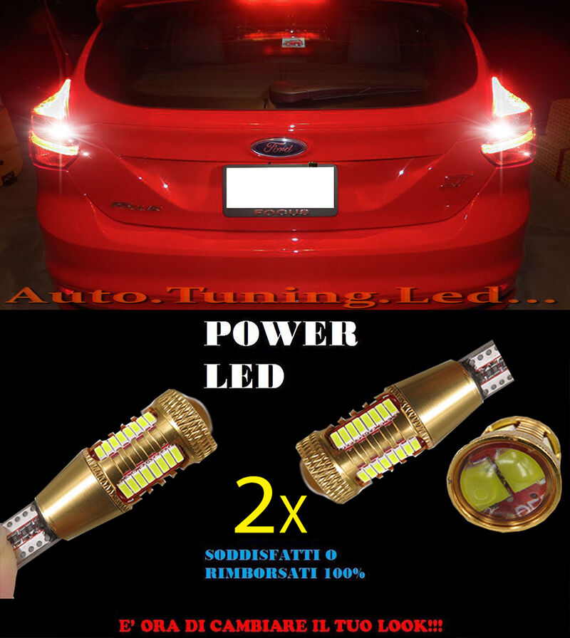 FORD FOCUS 3 III LAMPADE RETROMARCIA LED T15 W16W SUPER QUALITA NO ERROR