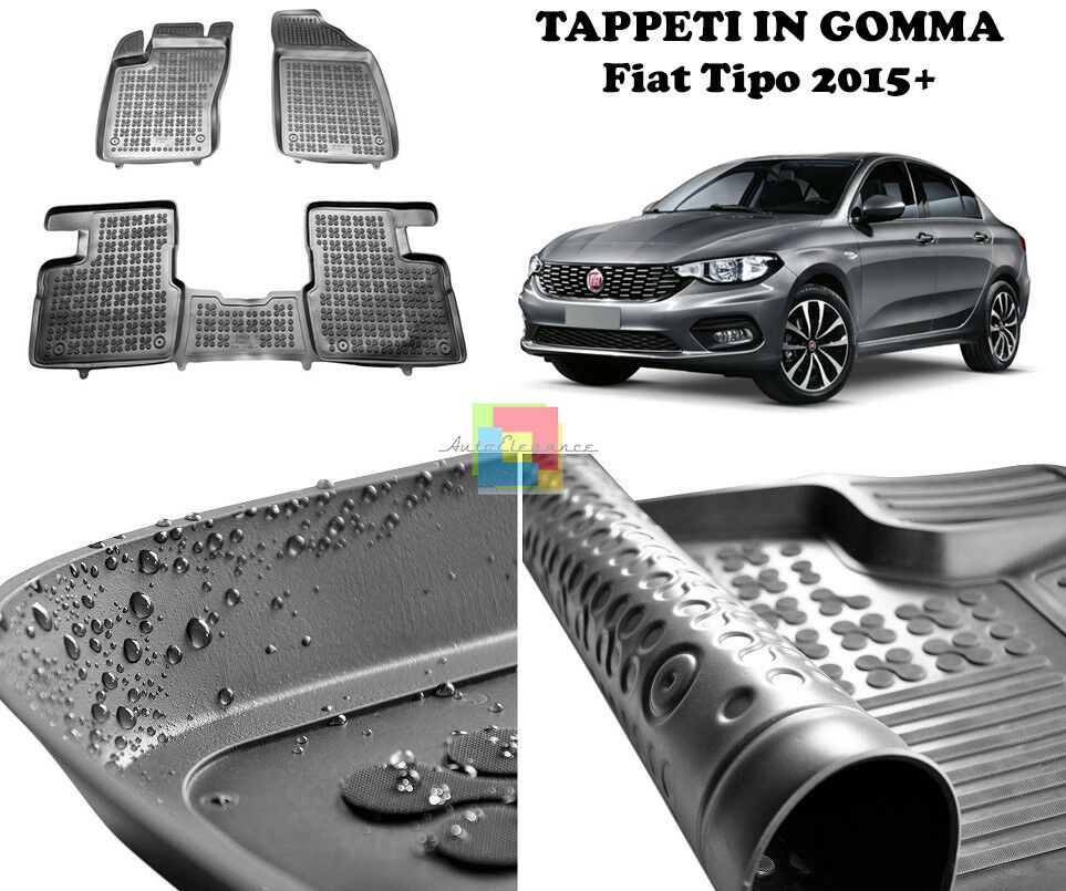 FIAT TIPO 2015 ONWARDS RUBBER CAR MATS - TOP QUALITY MATS -1-