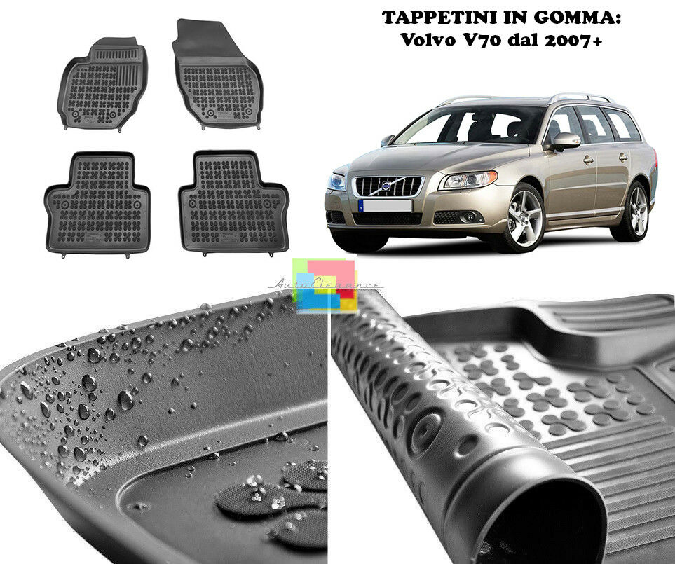 Volvo V70 2007+ RUBBER CAR MATS - TOP QUALITY MATS -1
